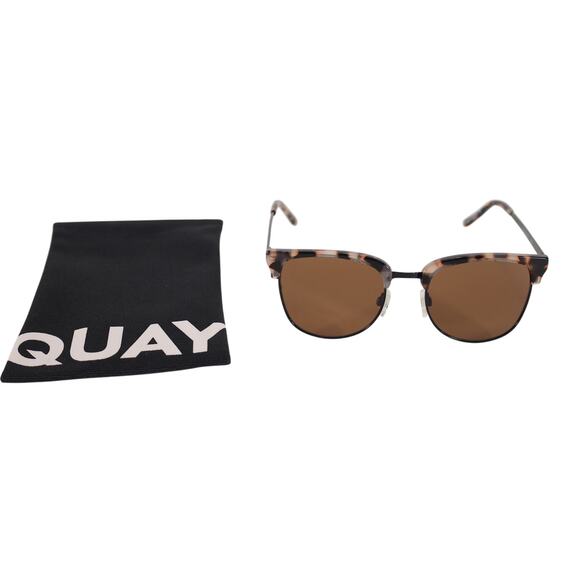 Quay Australia EVASIVE Round Sunglasses – Milky Tortoise / Brown - NWT - Picture 8 of 8
